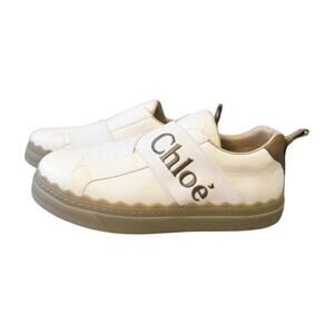 Chloé New White Leather Women's Sneakers, size 38/US 8